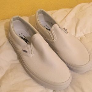 White Slip on Vans